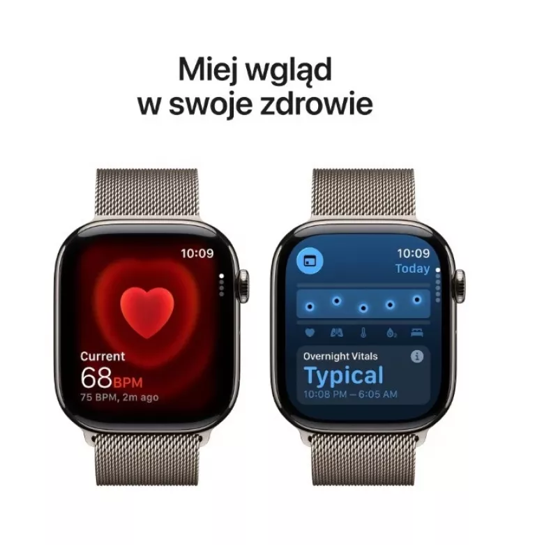 Apple Watch Series 11 GPS + Cellular 42mm Caja de titanio natural con milanesa natural