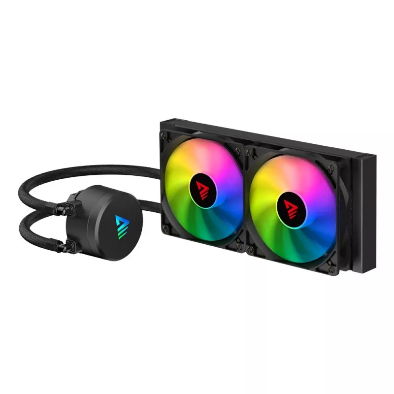 Set de refrigeración líquida SAVIO VELOX 240 mm negro — radiador de 240 mm, 205×450 mm, 2 ventiladores, TDP 250 W