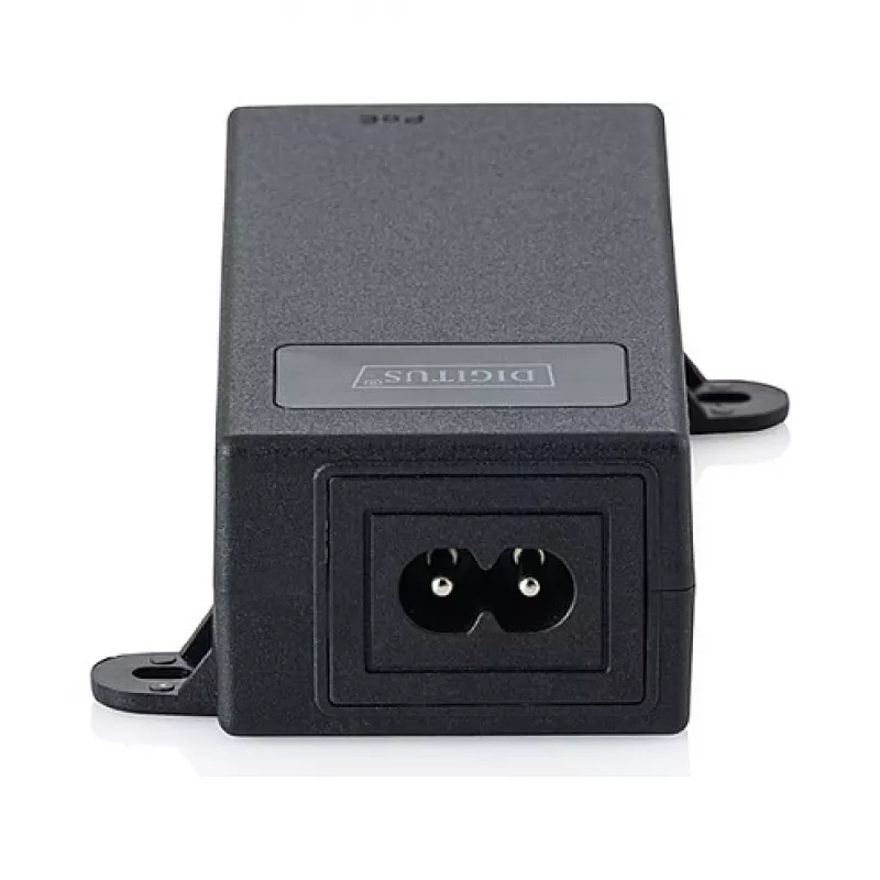 Inyector PoE++ DIGITUS DN-95104-1 — Gigabit Ethernet 802.3bt, 60 W, 55 V, 100 m, negro