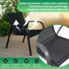 Conjunto de jardín Extralink Black Forest, textileno dos sillas + mesa negra