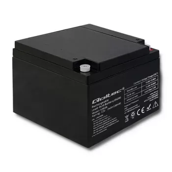 Batería AGM Qoltec 53036 | 12V | 24Ah | máx 360A