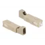 Acoplador híbrido de fibra óptica DeLOCK SC simplex conector macho a conector hembra LC simplex beige