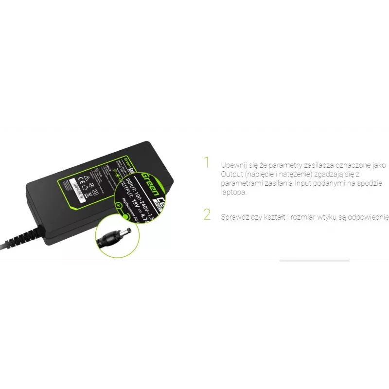 Fuente de alimentación Indoor Green Cell AD19P 40W negro
