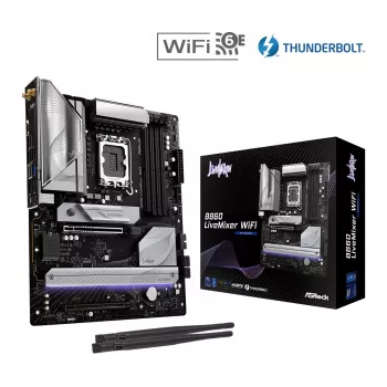 Placa base ASRock B860 LiveMixer WiFi — Intel B860, LGA 1851, ATX, DDR5, 4 DIMM, Wi‑Fi 6E, 2.5Gb LAN