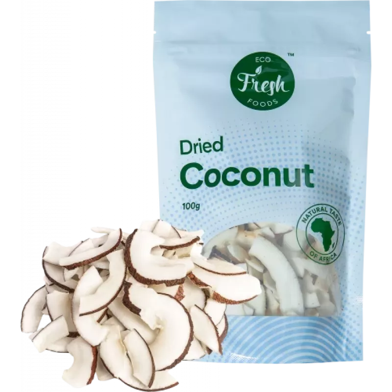 Coco seco Eco fresh foods 100 g – coco rallado deshidratado, paquete de 100 g