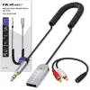 Adaptador receptor de audio inalámbrico QOLTEC HiFi BT6.0 2xRC – receptor de audio Bluetooth para altavoces y radio de coche