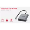 Adaptador UNITEK USB-C, 2x HDMI, 4K@60HZ, MST, V1404B (V1404B)