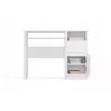 Escritorio top e shop PORTO derecho blanco, tablero rectangular de aglomerado 985×510×755 mm, 1 cajón, bandeja para teclado