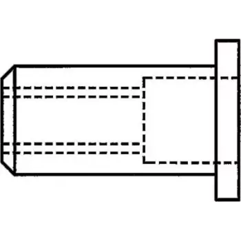 Tuerca remachable GESIPA M5 7×11,5 mm para 0,25–3 mm, cabeza redonda plana