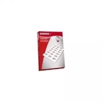Etiqueta autoadhesiva Kores L10541 rectangular permanente blanca