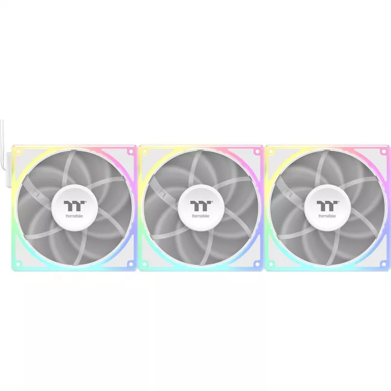 Pack de ventiladores THERMALTAKE TOUGHFAN EX 140 ARGB Sync White — 140 mm, pack de 3