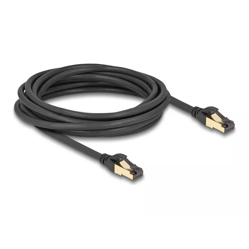 Cable de red DeLOCK RJ45 Cat.6A conector macho a conector macho S/FTP 5 m negro