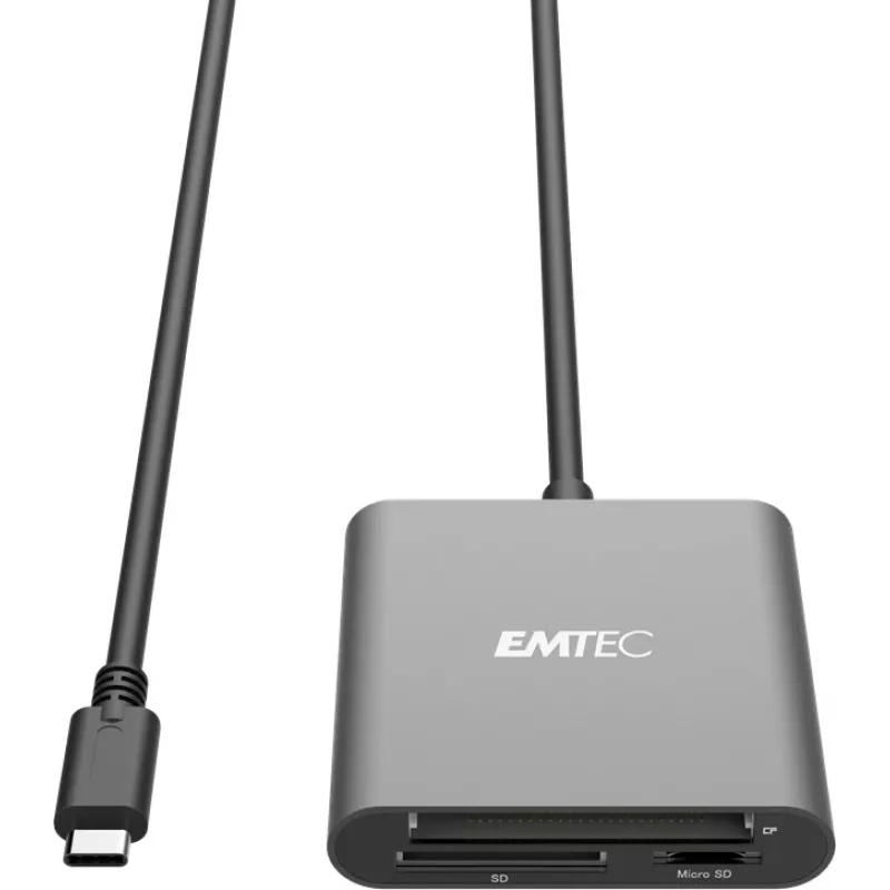 Lector de tarjetas Emtec ECCAREADT610C USB 3.1 gris
