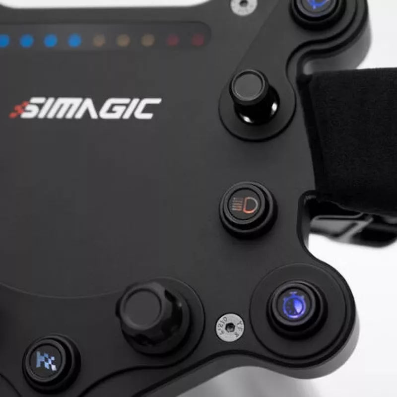 Simagic GTS Alcantara S202 — volante de sim racing forrado en Alcantara, modelo S202