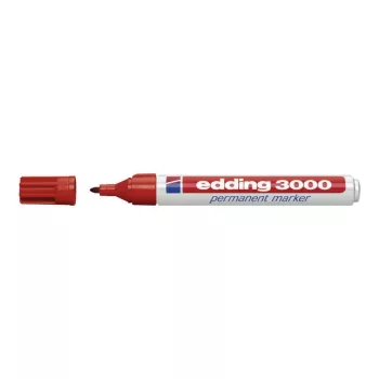 Rotulador permanente Edding 3000 rojo 10 uds.