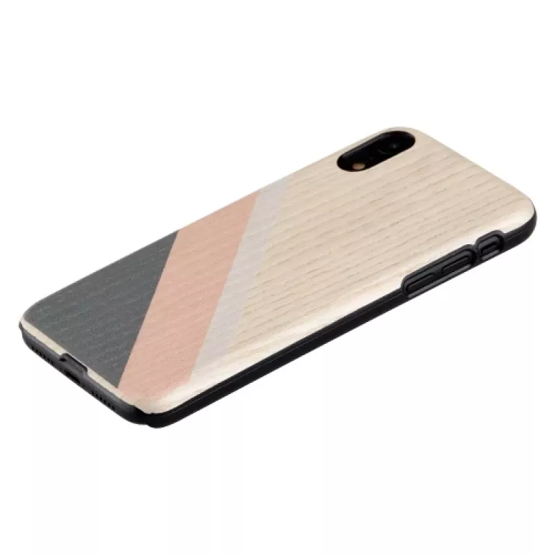 Funda para smartphone man and wood para iPhone XR – traje rosa con detalles negros
