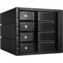 Caja externa SilverStone SST-FS304-12G de 3,5 pulgadas, 4 bahías – negra