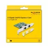 Tarjeta DeLOCK PCI Express x1 a 2 x RJ45 2,5 Gigabit LAN RTL8125 Ethernet por cable