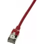 Cable de red LogiLink fino U/FTP CQ9024S RJ-45 Cat6a 0,5 m rojo