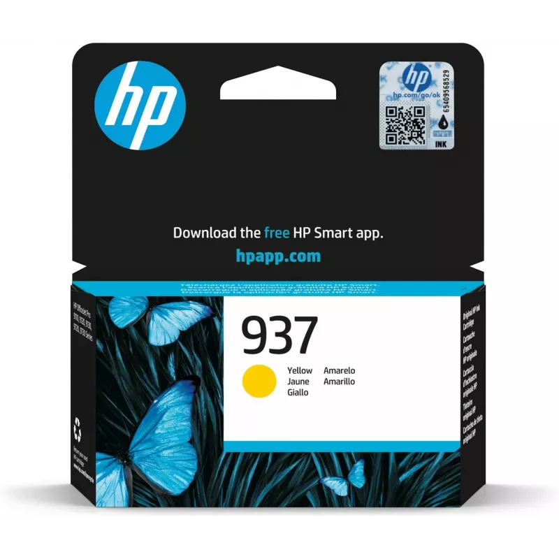 HP 937 Cartucho de tinta original amarillo, amarillo, 1 ud., 800 páginas