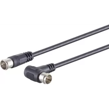 Cable coaxial de conexión satélite ShiverPeaks 80113-128S con conector F-Quick en ángulo
