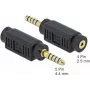 Adaptador de cable DeLOCK 65996 4,4 mm 5 polos 2,5 mm 4 polos negro