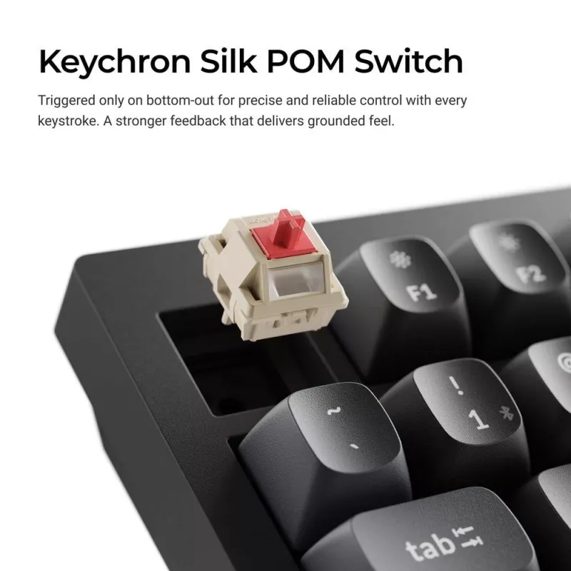 Teclado mecánico Full-Size Keychron V6 Ultra 8K — QWERTY, Bluetooth, RGB, negro