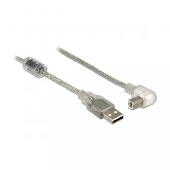Cable USB DeLOCK 84811 USB 2.0 0,5 m USB A USB B plata transparente