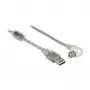 Cable USB DeLOCK 84811 USB 2.0 0,5 m USB A USB B plata transparente