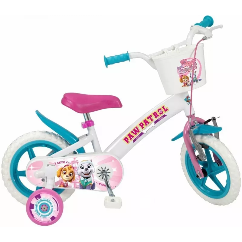 Bicicleta infantil TOIMSA 12 inch Paw Patrol blanca 1281 niña