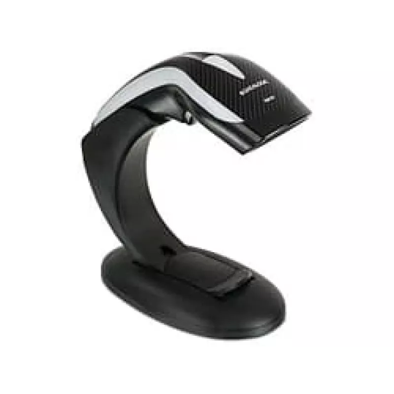 Datalogic Heron HD3130 kit, lector de códigos de barras 1D con soporte y cable USB, negro