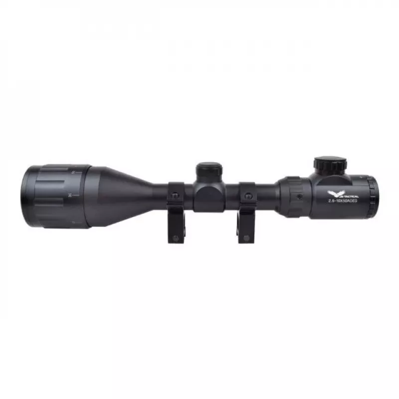 Visor telescópico JS-Tactical 2.5-10x50 Mil-Dot con riel de 22 mm