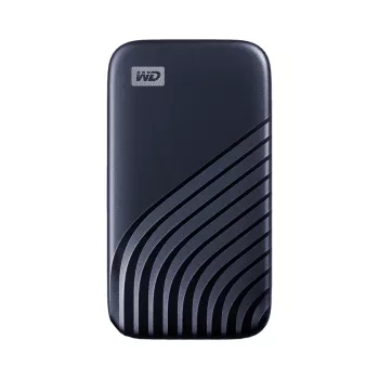 WD My Passport SSD WDBAGF0020BBL - SSD - cifrada - 2 TB - externa (portátil) - USB 3.2 Gen 2 (conector USB-C) - AES de 256 bits - azul medianoche