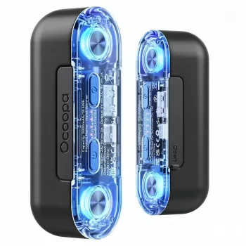 Calefactor eléctrico portátil Ocoopa UT4103 — calentador de manos recargable, 4 niveles de calor, 10000 mAh, aluminio, azul