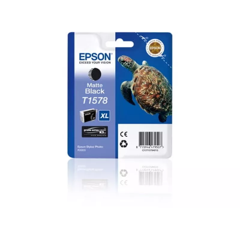 Cartucho de tinta Epson T1578 1 unidad Original Alto (XL) Rendimiento Negro