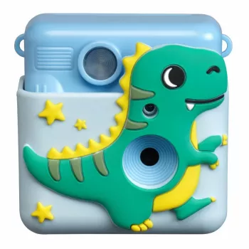 Cámara instantánea infantil Denver KPC-1363BU Dino con impresora térmica, 20 MP, Azul