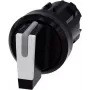 Interruptor giratorio Siemens aro frontal plástico negro, blanco 2 x 45° SIRIUS ACT 3SU1002-2BL60-0AA0 1 ud. (3SU1002-2BL60-0AA0)