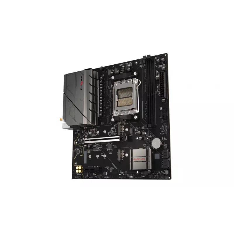 Placa base Sapphire PULSE A620AM (microATX) Socket AM5, AMD A620A, DDR5, 2x DIMM, 64 GB, 2x M.2, Gigabit LAN