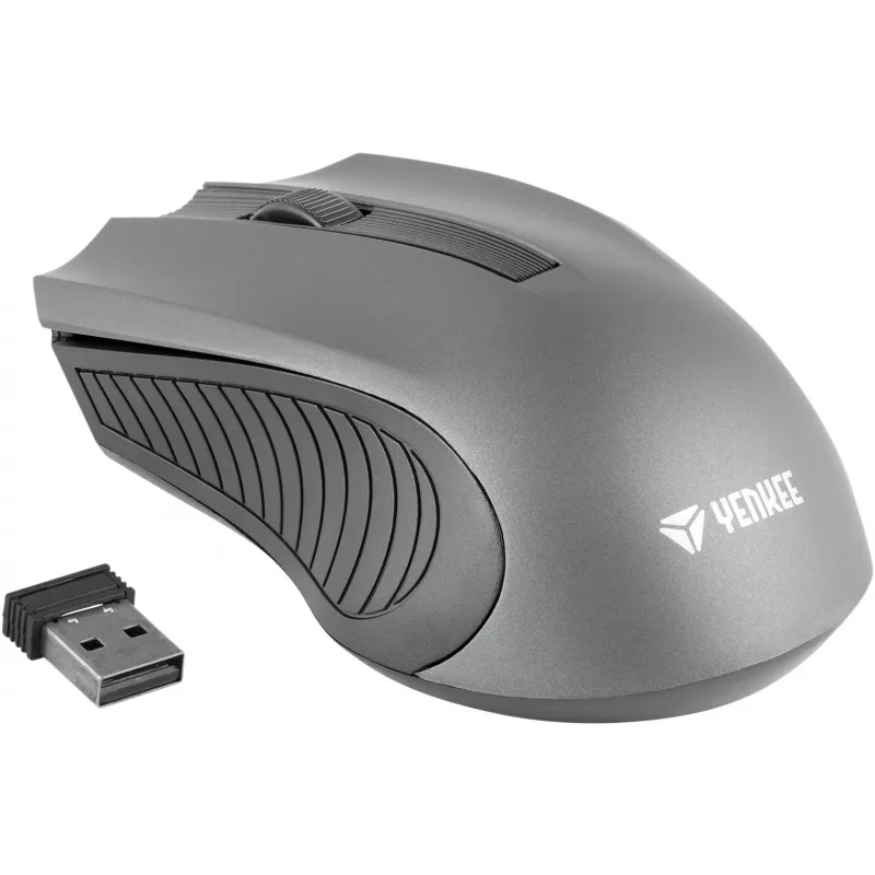 Ratón inalámbrico simétrico 2,4 GHz, 3 botones, alcance 10 m