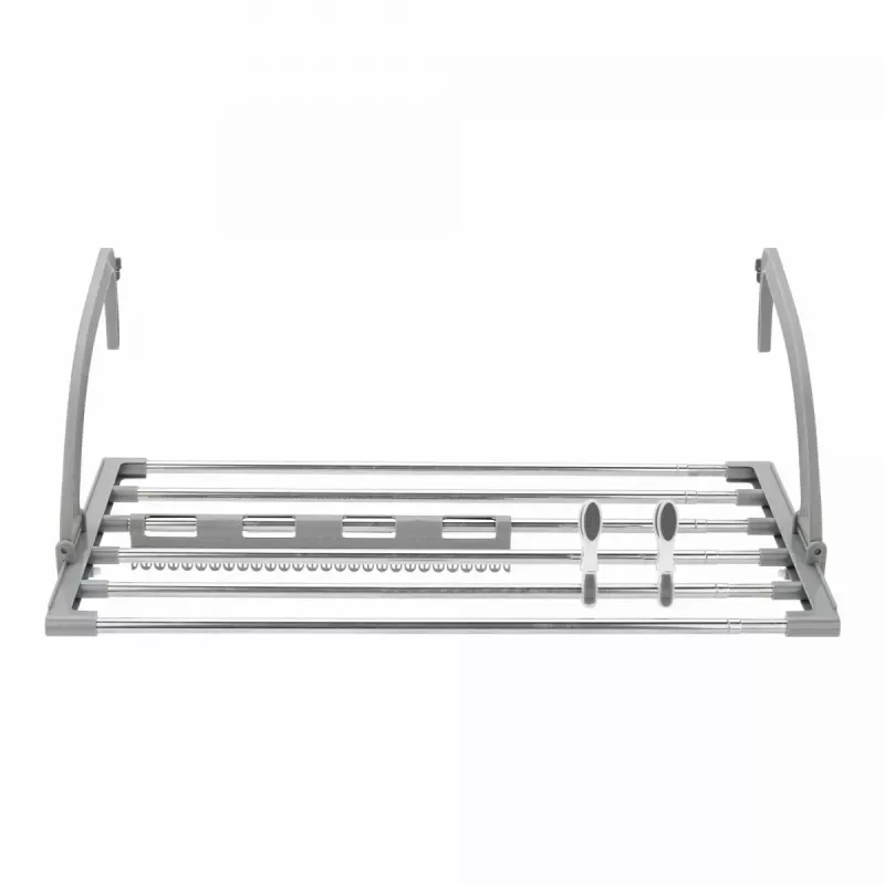 Estante auxiliar Jata HTEN2402 de polipropileno y acero inoxidable plegable 58×32×4,7 cm