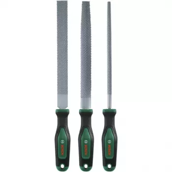 Bosch Juego de escofinas para madera, 3 piezas, lima