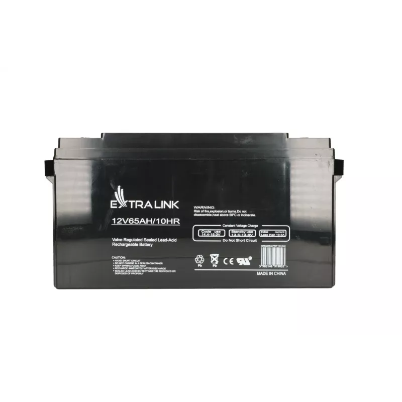 Batería de plomo-ácido sellada Extralink Akkumulator AGM 12V 65Ah, VRLA, negro, 1 ud.