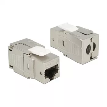 Módulo Keystone DeLOCK 86488 en ángulo beige RJ-45