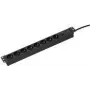 AS Schwabe 18192 regleta de enchufes de 19 pulgadas, 48,3 cm, conector IEC, negra