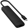 Adaptador multipuerto Satechi 7 en 1 USB-C Slim Ethernet (USB-C PD, 2x USB-A, HDMI 4K, Ethernet, lector de tarjetas micro/SD) (negro)