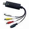 Capturadora USB 2.0 de audio/vídeo LogiLink. USB A/M a 3xCinch + MiniDIN5/H. Negro