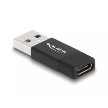 Adaptador DeLOCK 60001 USB A USB C Negro