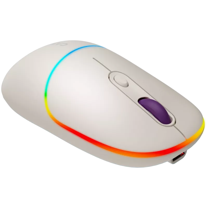 Ratón CANYON MW-22 2 en 1 BT/inalámbrico blanco arroz