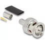 Conector macho BNC de crimpado para cable RG59 de DELOCK con tubo termorretráctil compatible