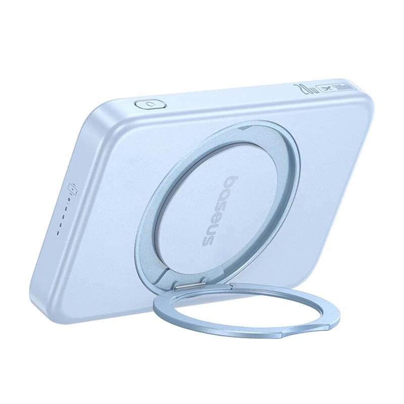 Power bank Baseus PicoGo Qi2 5000 mAh 20 W azul cargador portátil inalámbrico y con cable